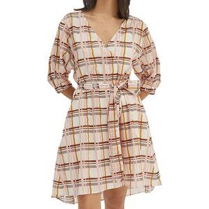 SABA Delphine Mini Dress Brown Pink Cream Size 10